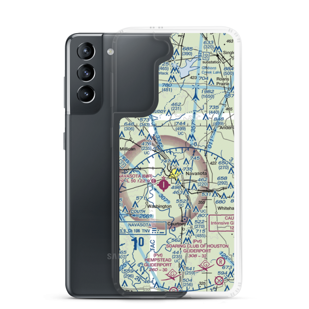 Bridle Ridge Airport (TS87) VFR Sectional Samsung Case Samsung Galaxy S21 model shown