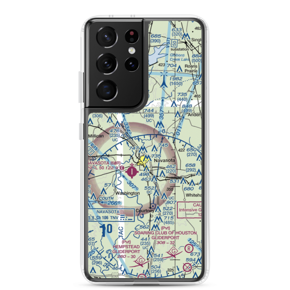 Bridle Ridge Airport (TS87) VFR Sectional Samsung Case Samsung Galaxy S21 Ultra model shown