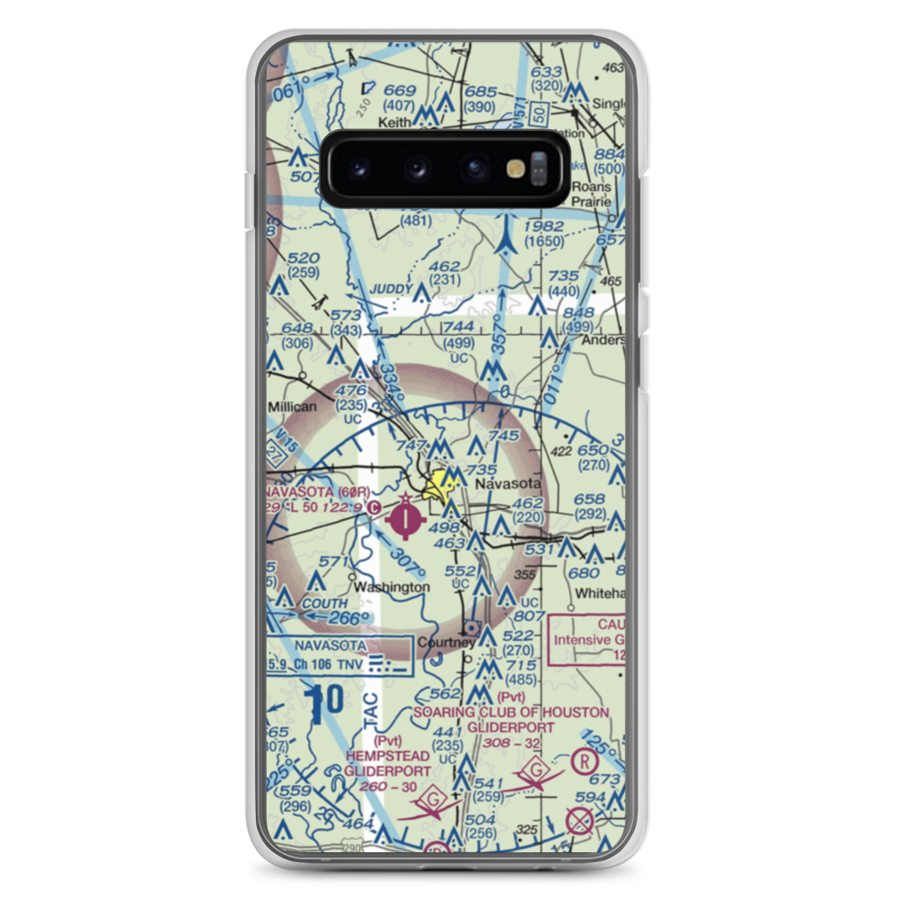 Bridle Ridge Airport (TS87) VFR Sectional Samsung Case Samsung Galaxy S10+ model shown