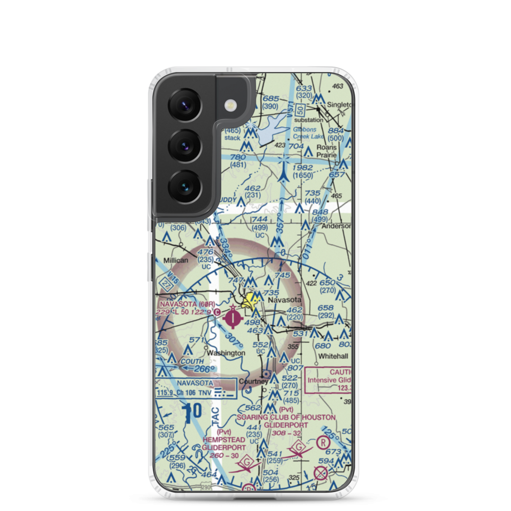 Bridle Ridge Airport (TS87) VFR Sectional Samsung Case Samsung Galaxy S22 model shown