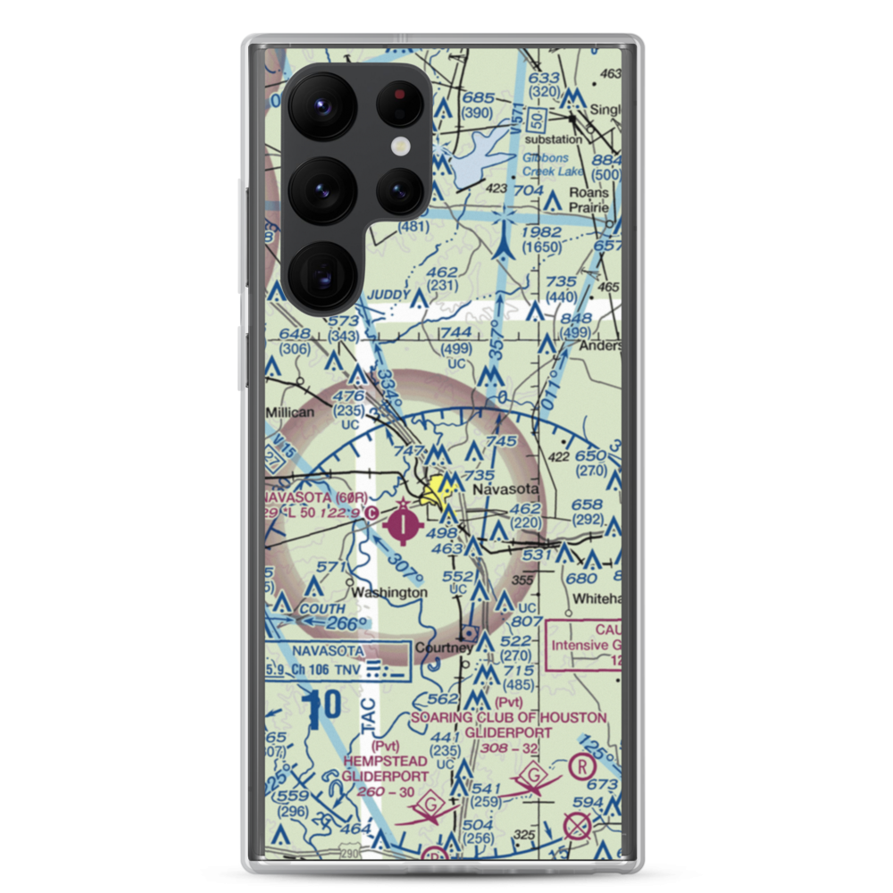 Bridle Ridge Airport (TS87) VFR Sectional Samsung Case Samsung Galaxy S22 Ultra model shown