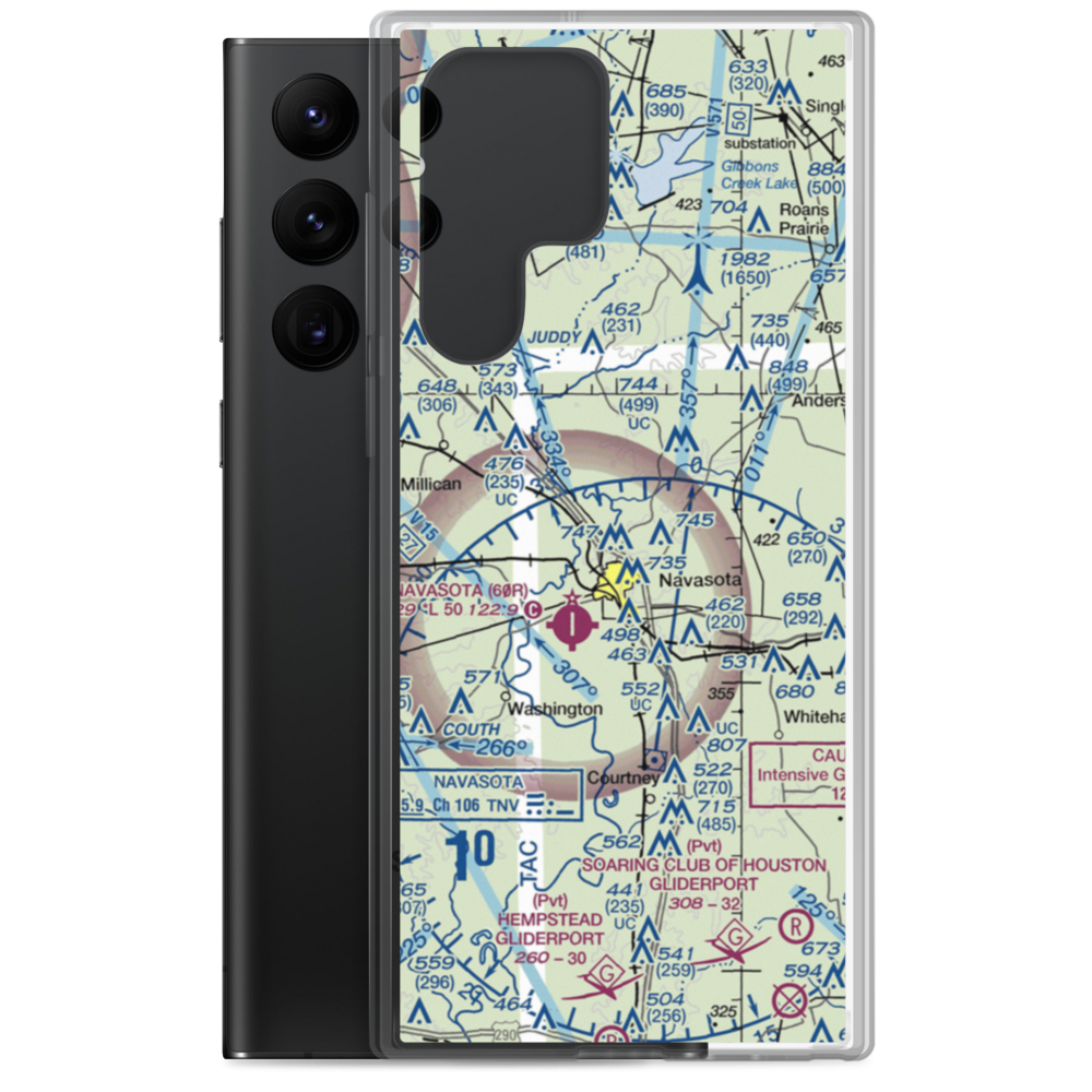Bridle Ridge Airport (TS87) VFR Sectional Samsung Case Samsung Galaxy S22 Ultra model shown