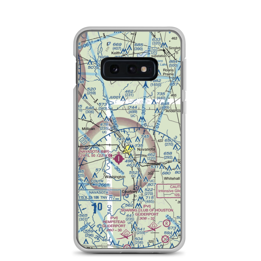 Bridle Ridge Airport (TS87) VFR Sectional Samsung Case Samsung Galaxy S10e model shown
