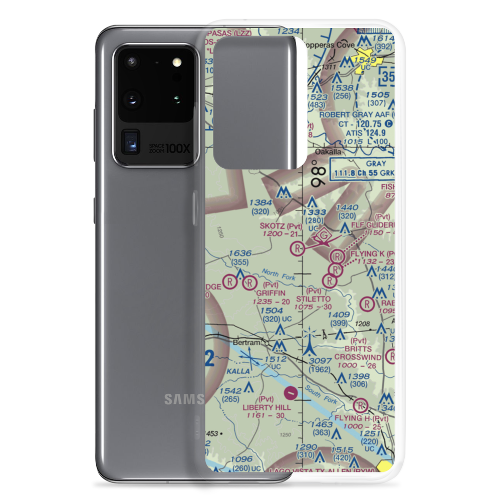 Briggs / Skotz Airfield (99XA) VFR Sectional Samsung Case Samsung Galaxy S20 Ultra model shown