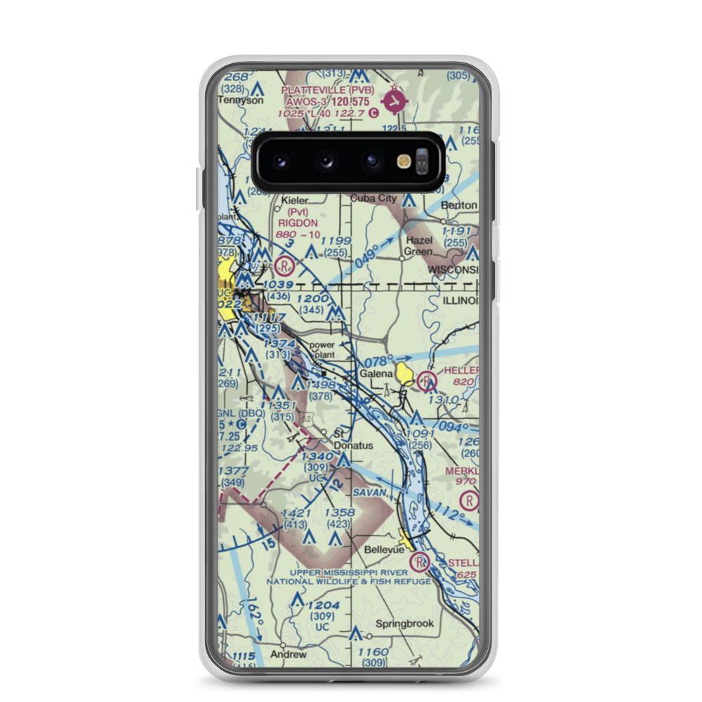 Briggs Brothers Airfield (77LL) VFR Sectional Samsung Case Samsung Galaxy S10 model shown