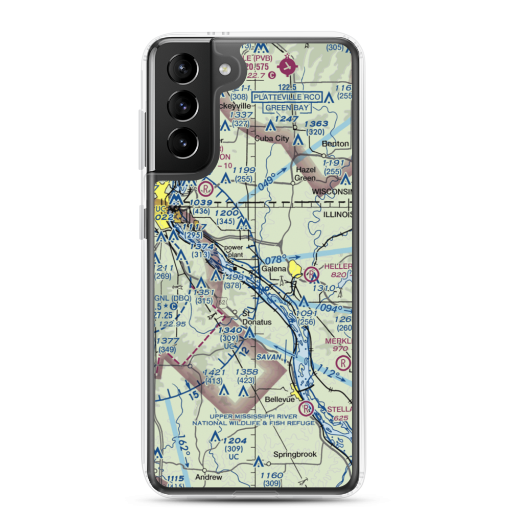 Briggs Brothers Airfield (77LL) VFR Sectional Samsung Case Samsung Galaxy S21 Plus model shown