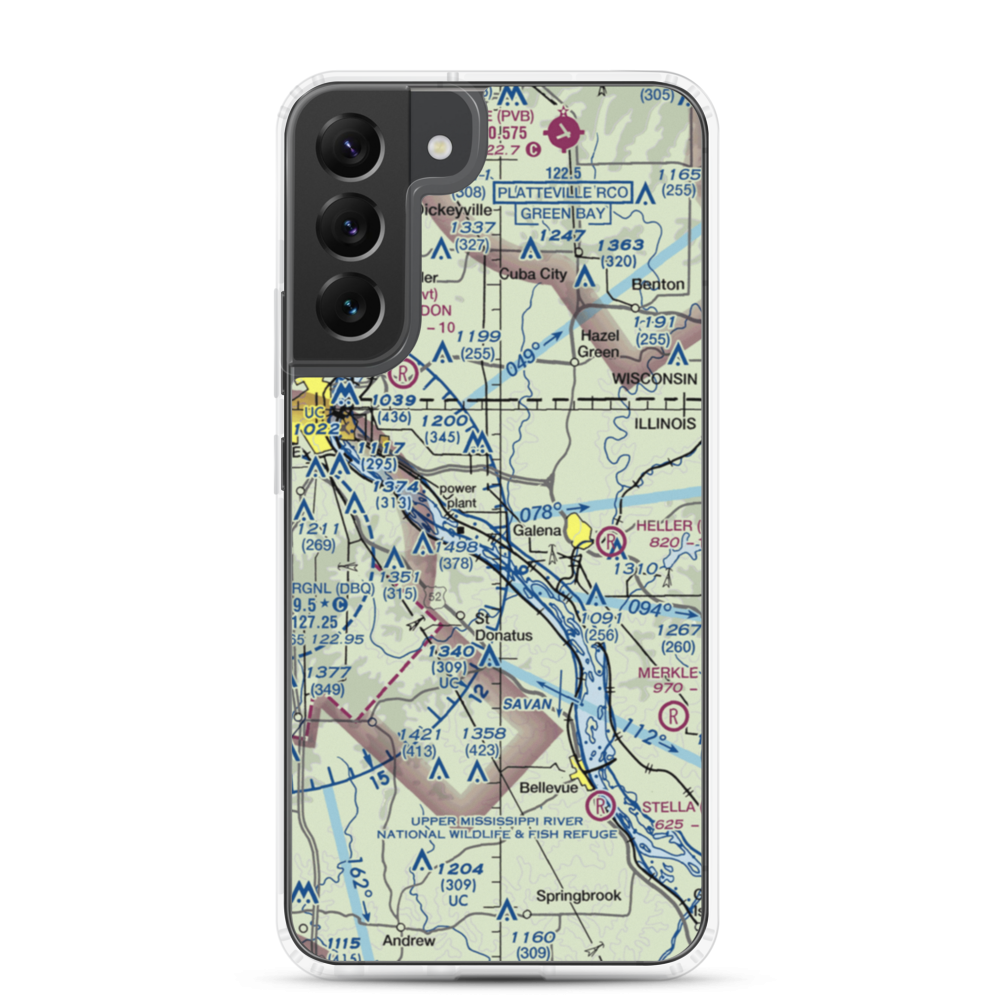 Briggs Brothers Airfield (77LL) VFR Sectional Samsung Case Samsung Galaxy S22 Plus model shown