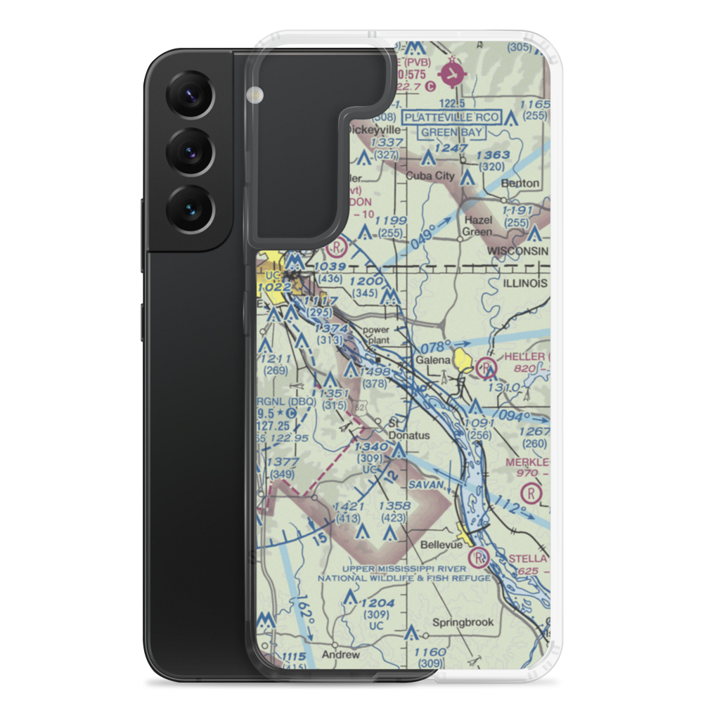 Briggs Brothers Airfield (77LL) VFR Sectional Samsung Case Samsung Galaxy S22 Plus model shown