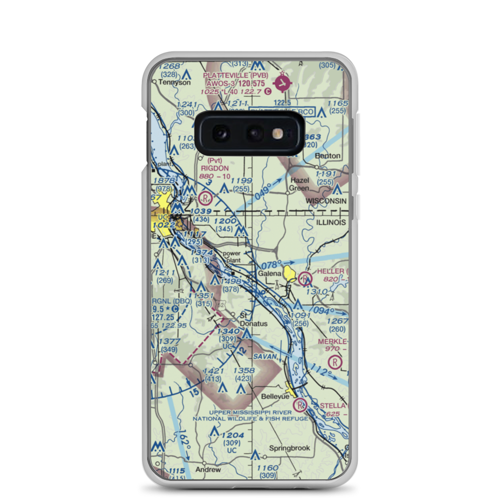 Briggs Brothers Airfield (77LL) VFR Sectional Samsung Case Samsung Galaxy S10e model shown