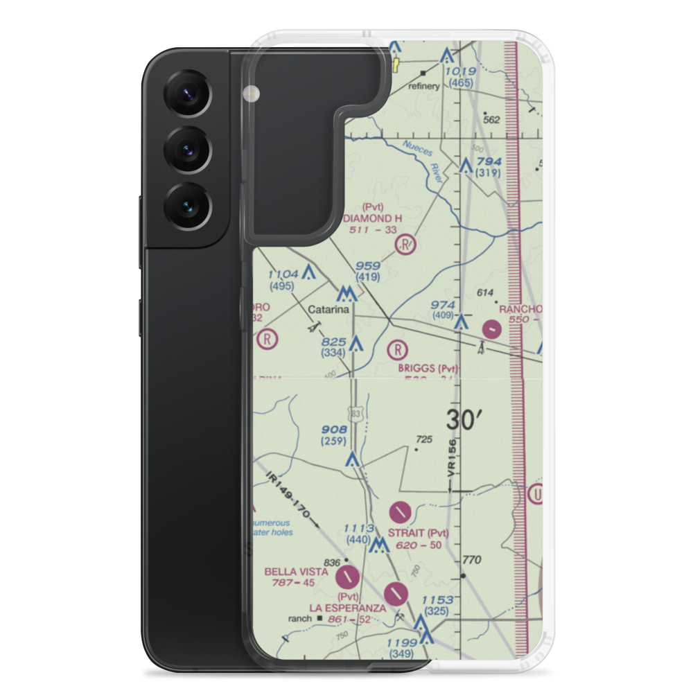Briggs Ranch Airport (99TX) VFR Sectional Samsung Case Samsung Galaxy S22 Plus model shown