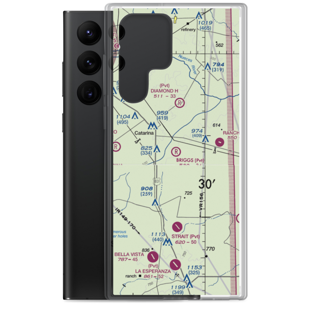 Briggs Ranch Airport (99TX) VFR Sectional Samsung Case Samsung Galaxy S22 Ultra model shown