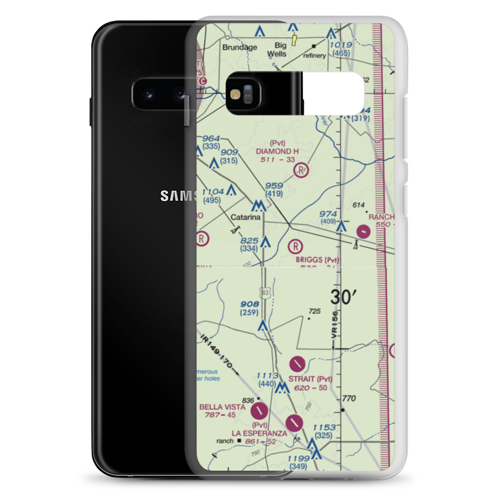 Briggs Ranch Airport (99TX) VFR Sectional Samsung Case Samsung Galaxy S10+ model shown