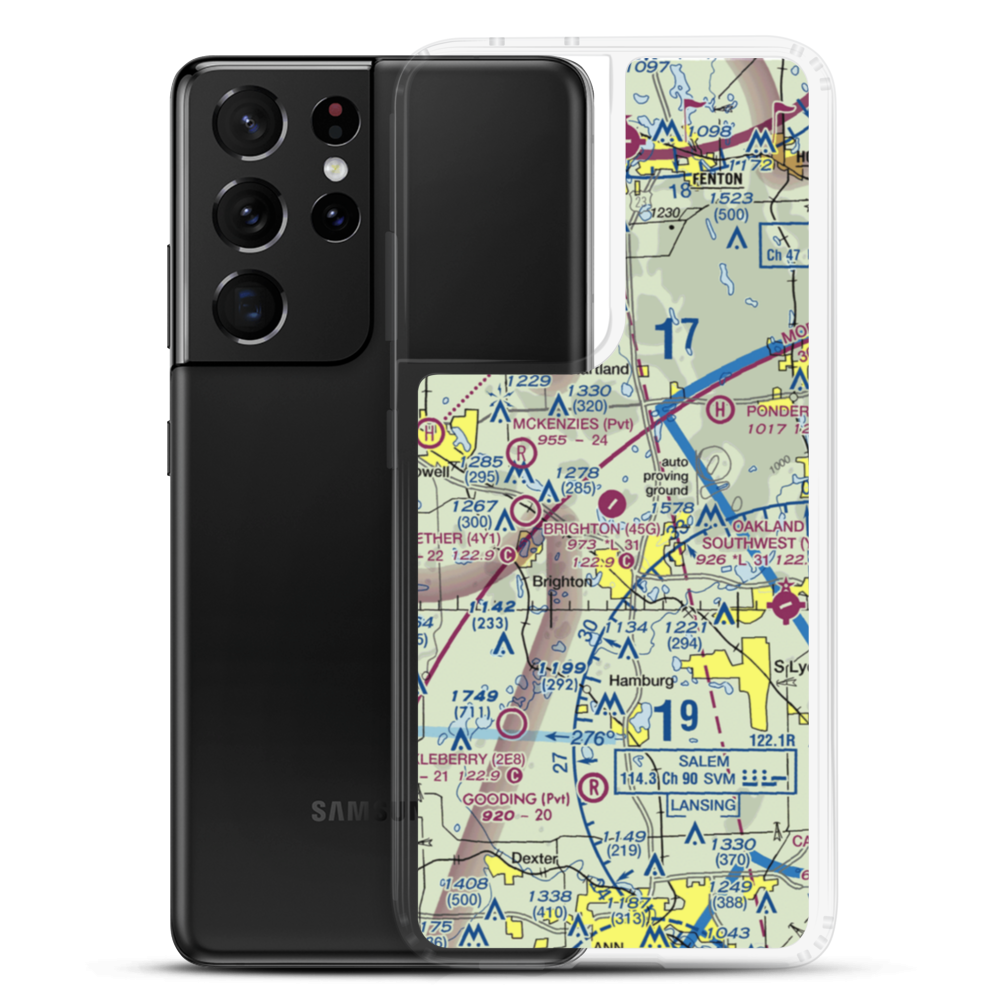 Brighton Airport (45G) VFR Sectional Samsung Case Samsung Galaxy S21 Ultra model shown