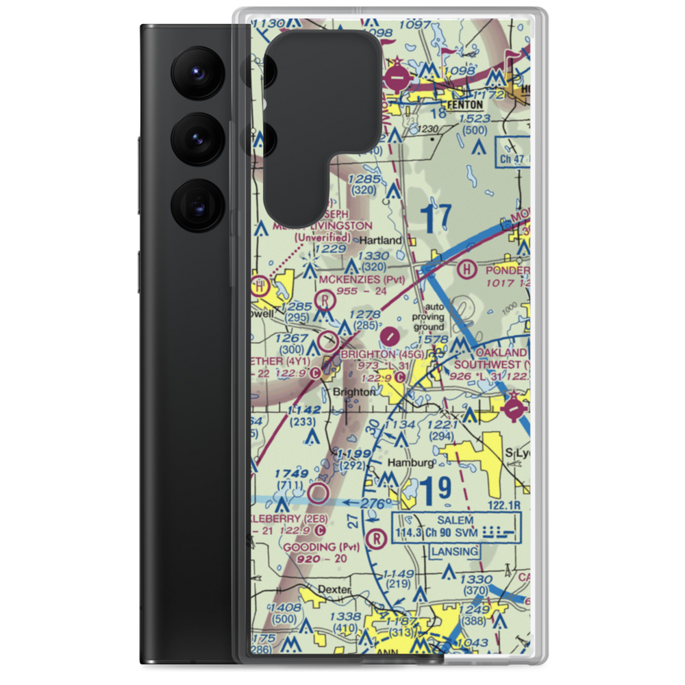 Brighton Airport (45G) VFR Sectional Samsung Case Samsung Galaxy S22 Ultra model shown