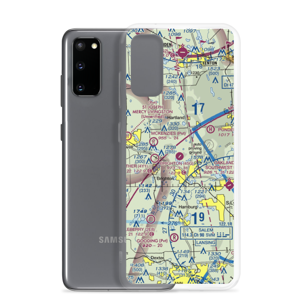 Brighton Airport (45G) VFR Sectional Samsung Case Samsung Galaxy S20 model shown