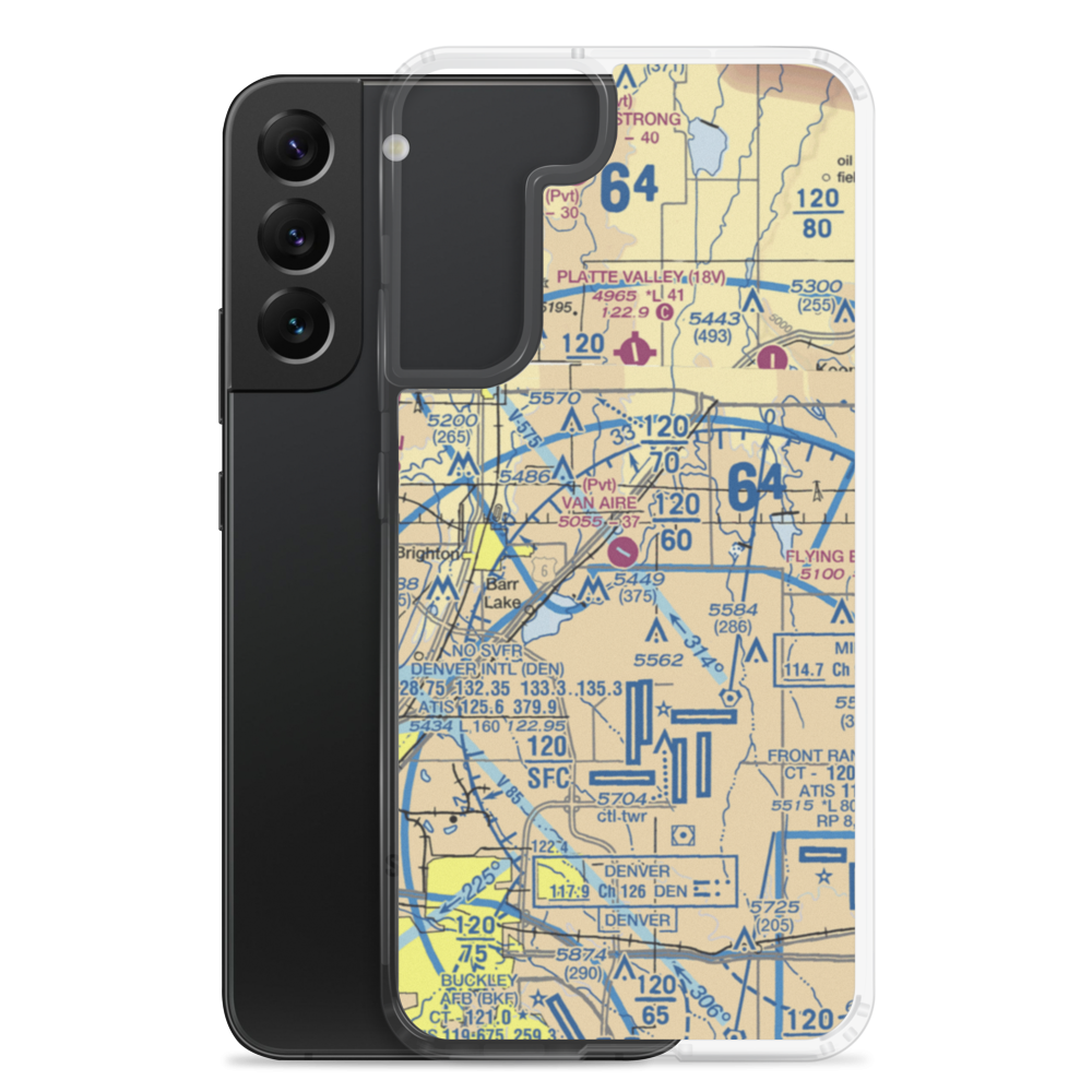 Brighton Van-Aire Estates Airport (CO12) VFR Sectional Samsung Case Samsung Galaxy S22 Plus model shown