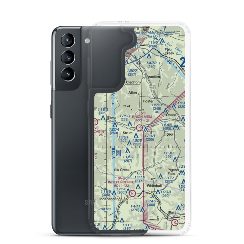 Brion Memorial Airport (3WN9) VFR Sectional Samsung Case Samsung Galaxy S21 model shown
