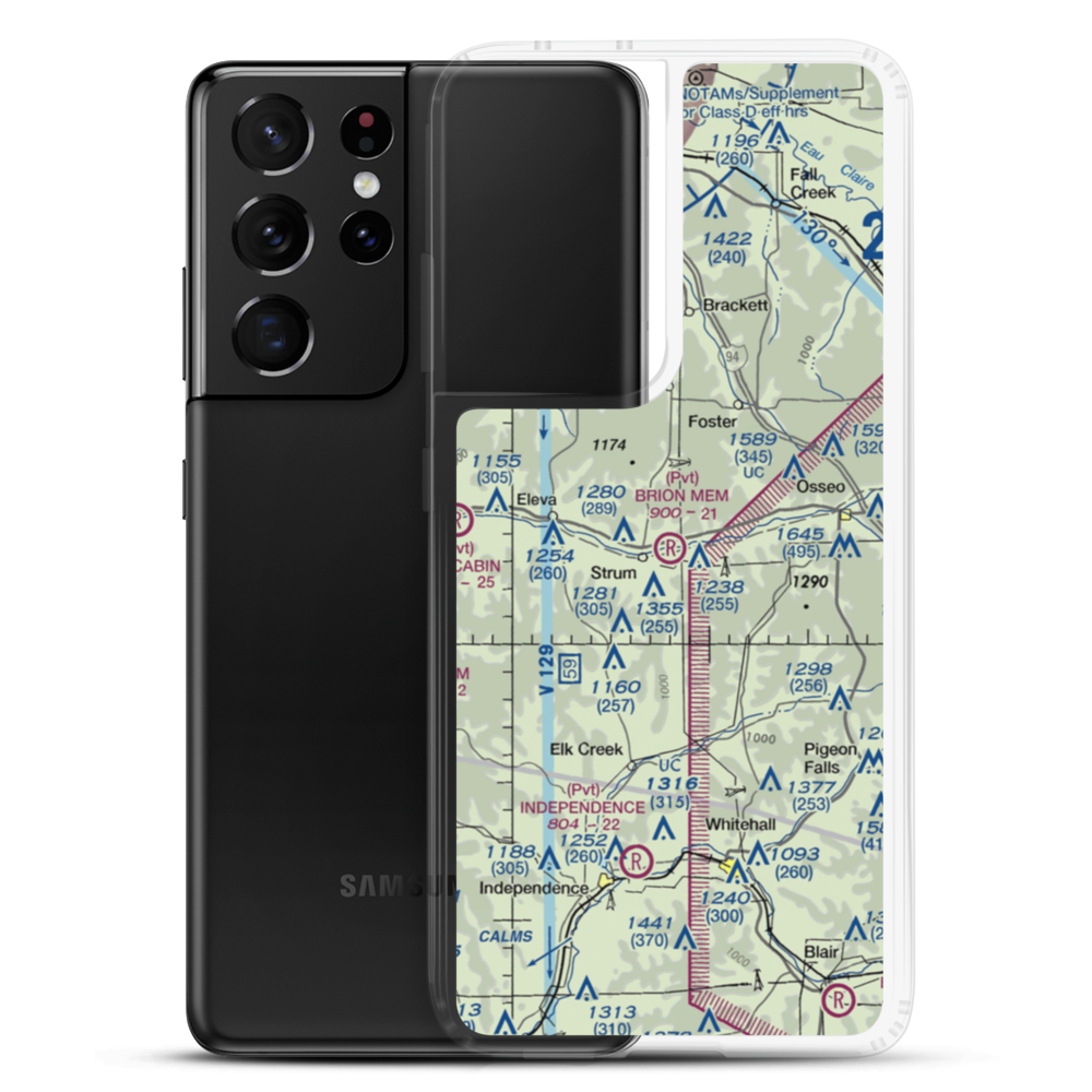 Brion Memorial Airport (3WN9) VFR Sectional Samsung Case Samsung Galaxy S21 Ultra model shown