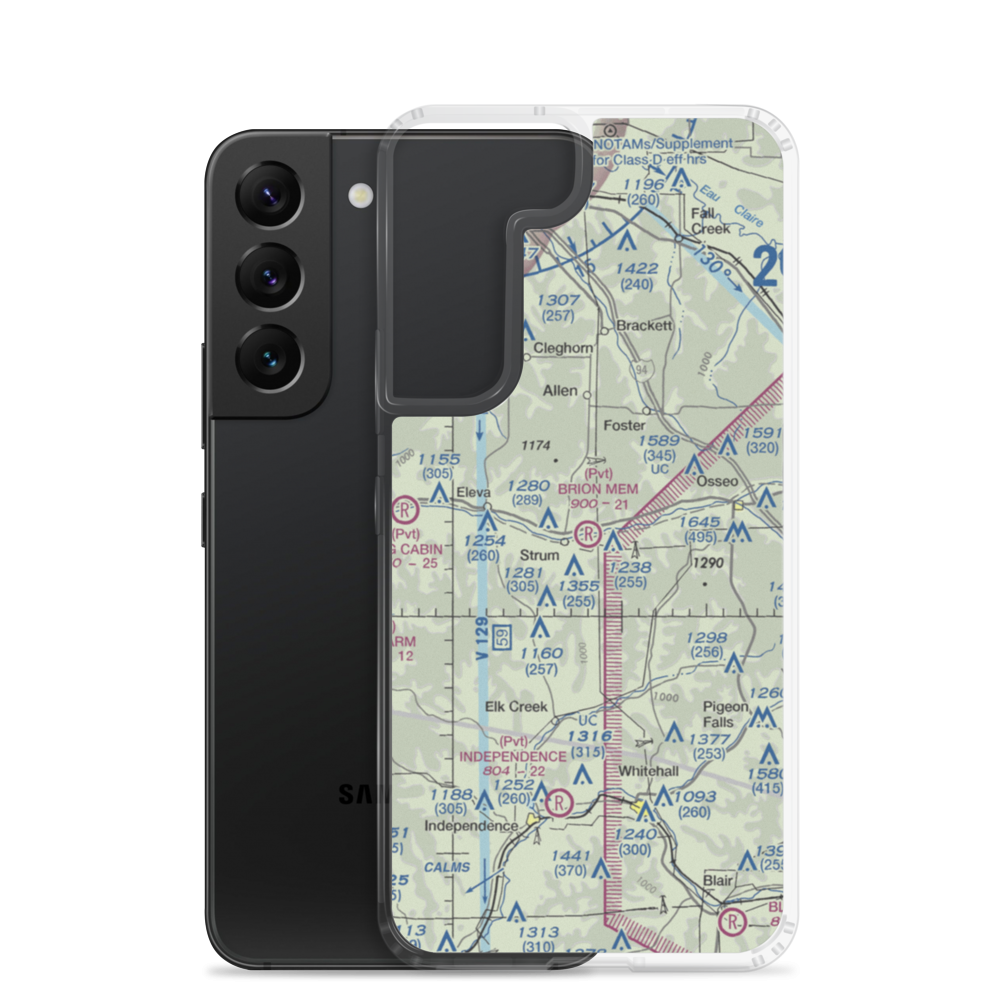 Brion Memorial Airport (3WN9) VFR Sectional Samsung Case Samsung Galaxy S22 model shown