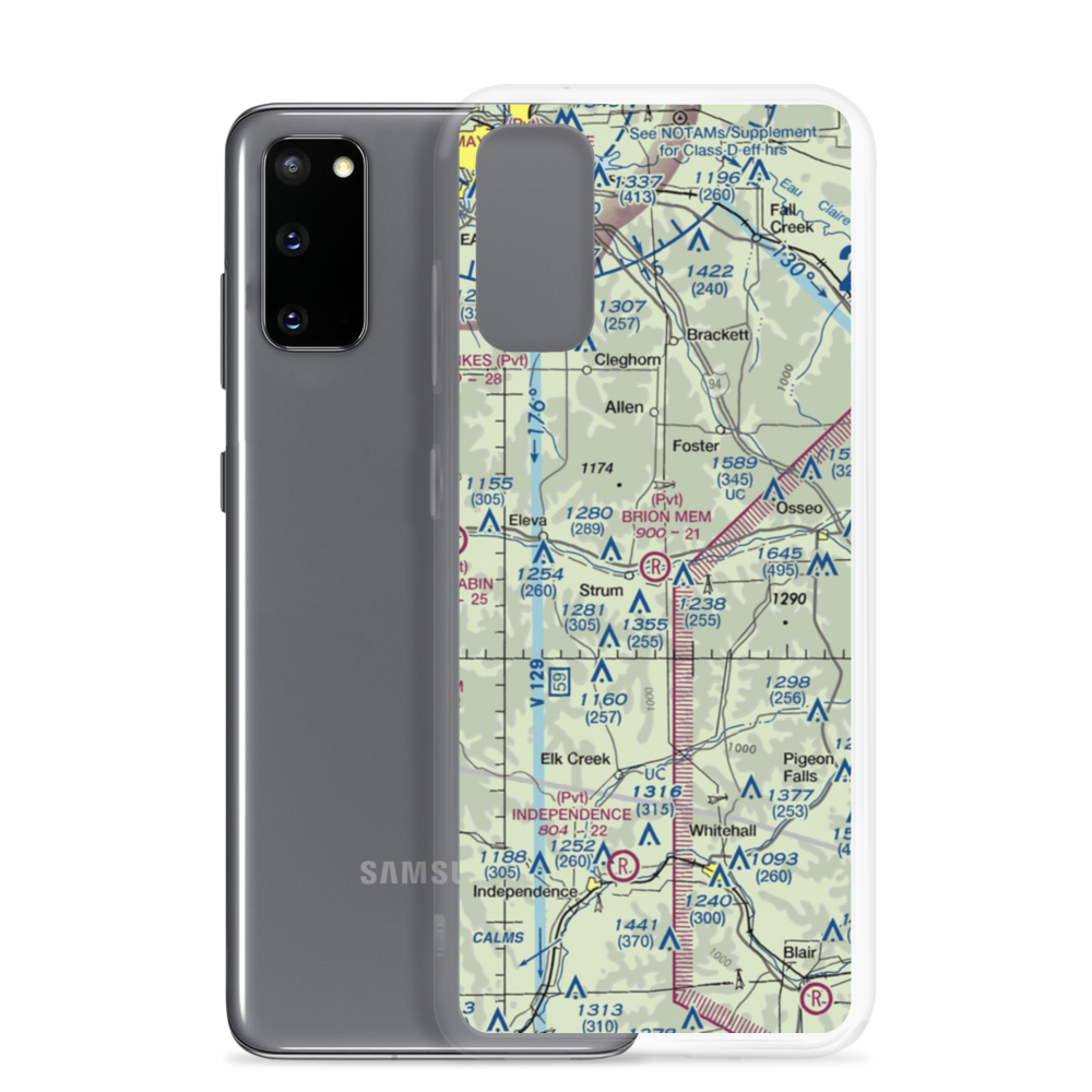 Brion Memorial Airport (3WN9) VFR Sectional Samsung Case Samsung Galaxy S20 model shown