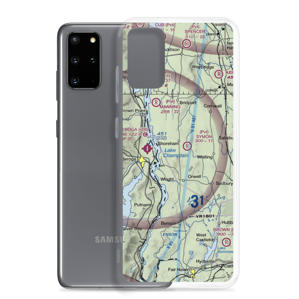 Brisson Airport (37VT) VFR Sectional Samsung Case Samsung Galaxy S20 Plus model shown