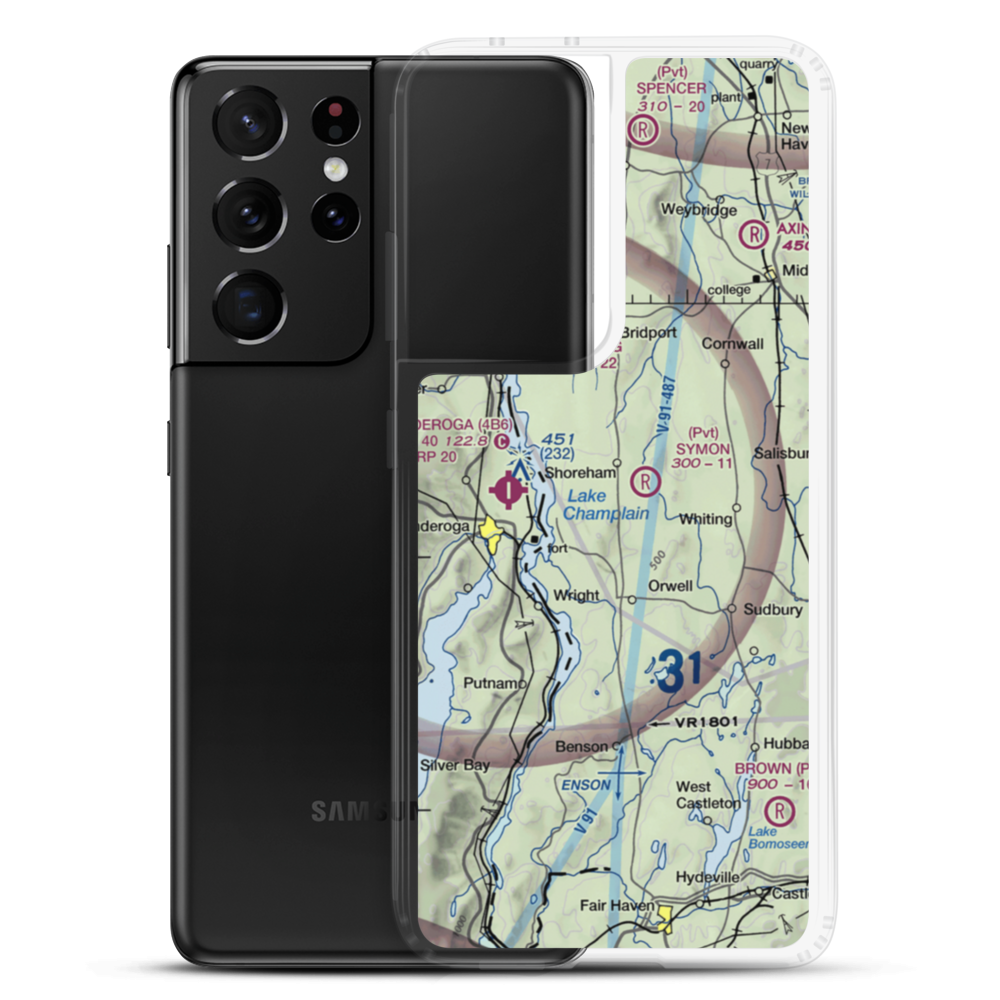 Brisson Airport (37VT) VFR Sectional Samsung Case Samsung Galaxy S21 Ultra model shown