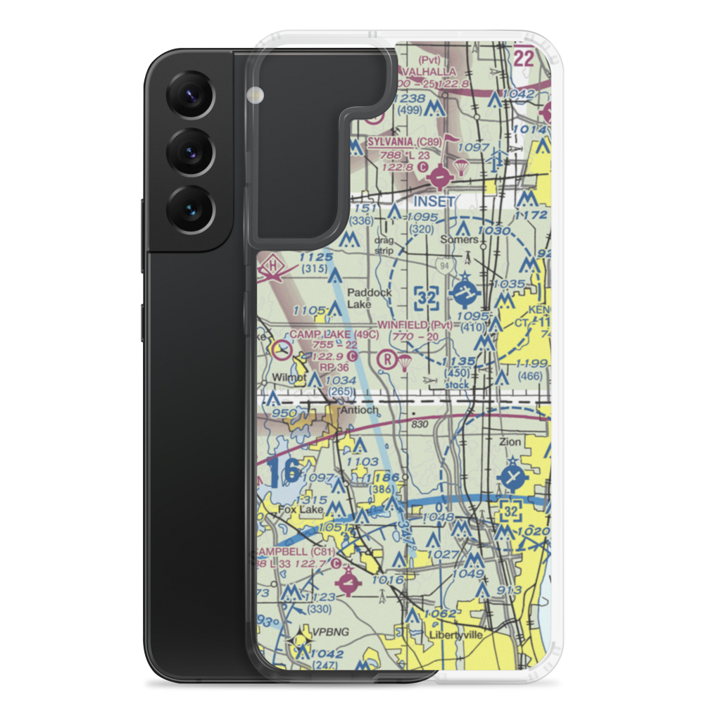 Bristol Airport (WN63) VFR Sectional Samsung Case Samsung Galaxy S22 Plus model shown