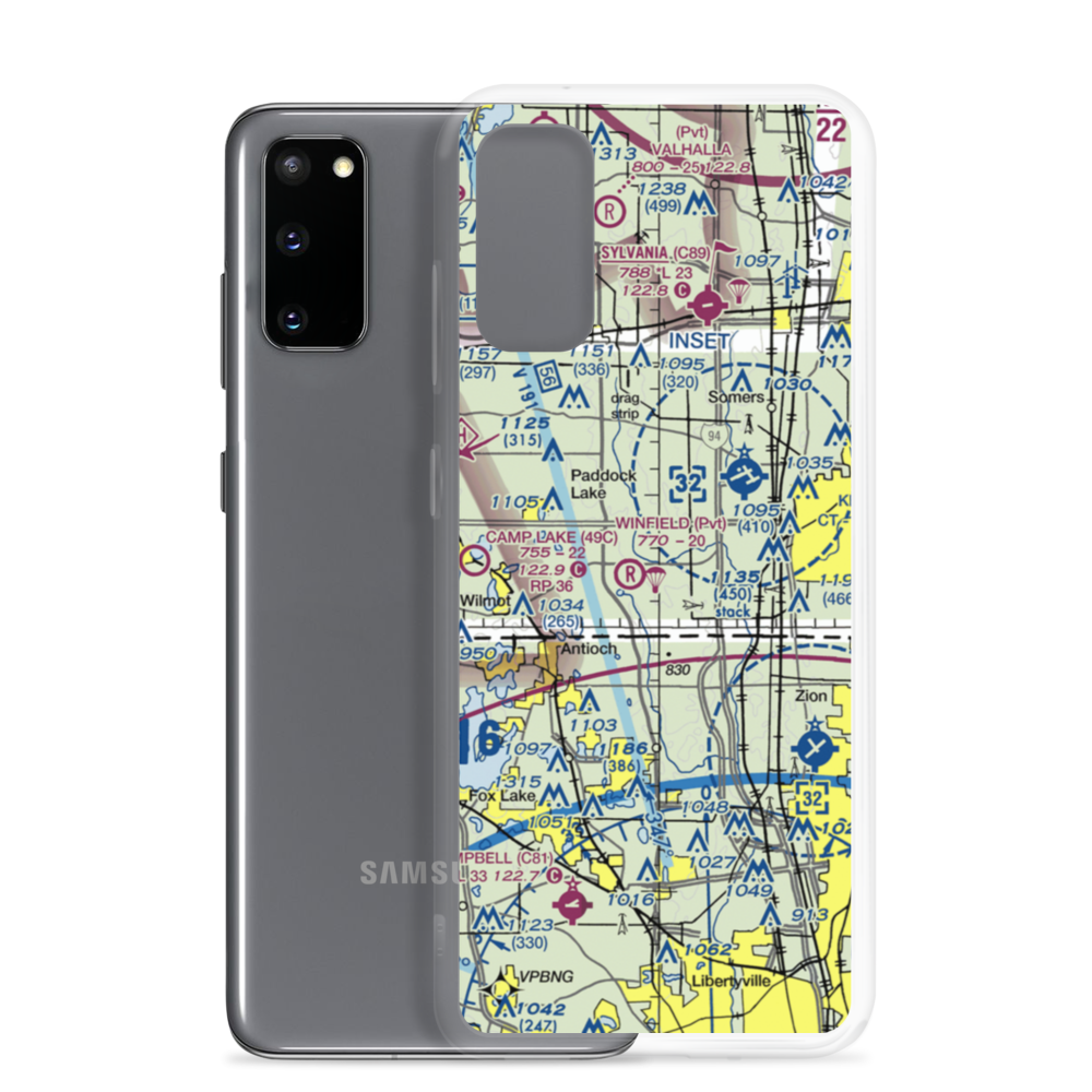 Bristol Airport (WN63) VFR Sectional Samsung Case Samsung Galaxy S20 model shown