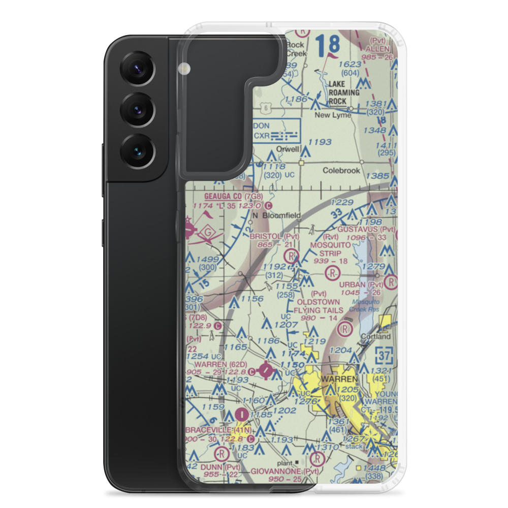 Bristol Airstrip (2OA1) VFR Sectional Samsung Case Samsung Galaxy S22 Plus model shown