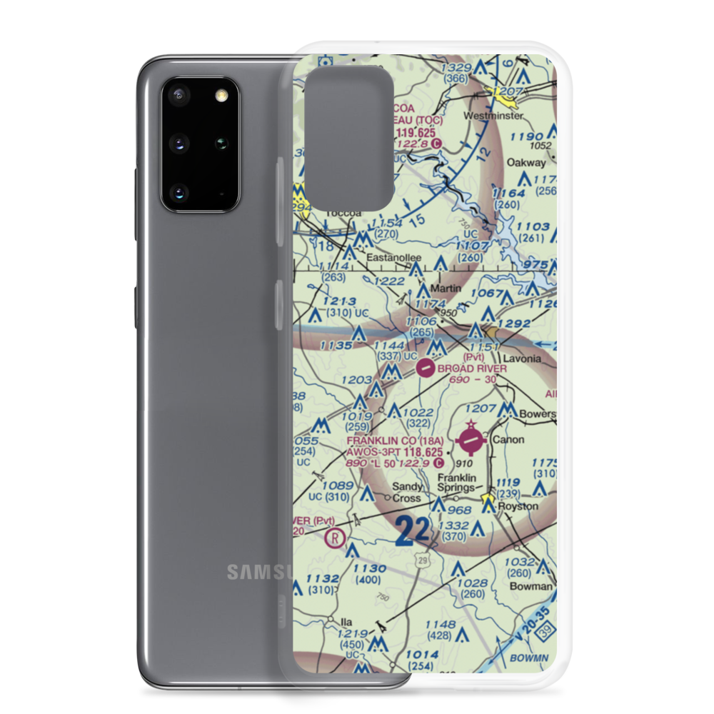 Broad River Air Park (3GE3) VFR Sectional Samsung Case Samsung Galaxy S20 Plus model shown