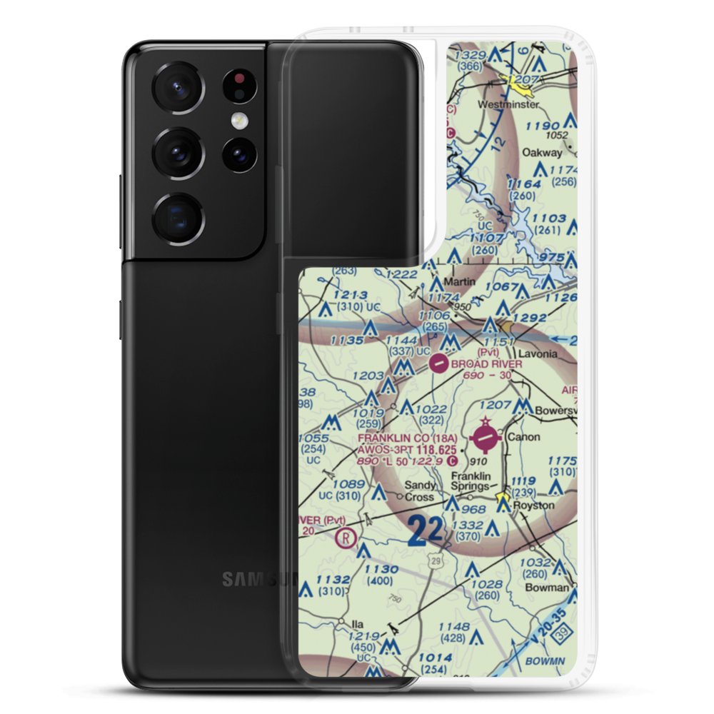 Broad River Air Park (3GE3) VFR Sectional Samsung Case Samsung Galaxy S21 Ultra model shown