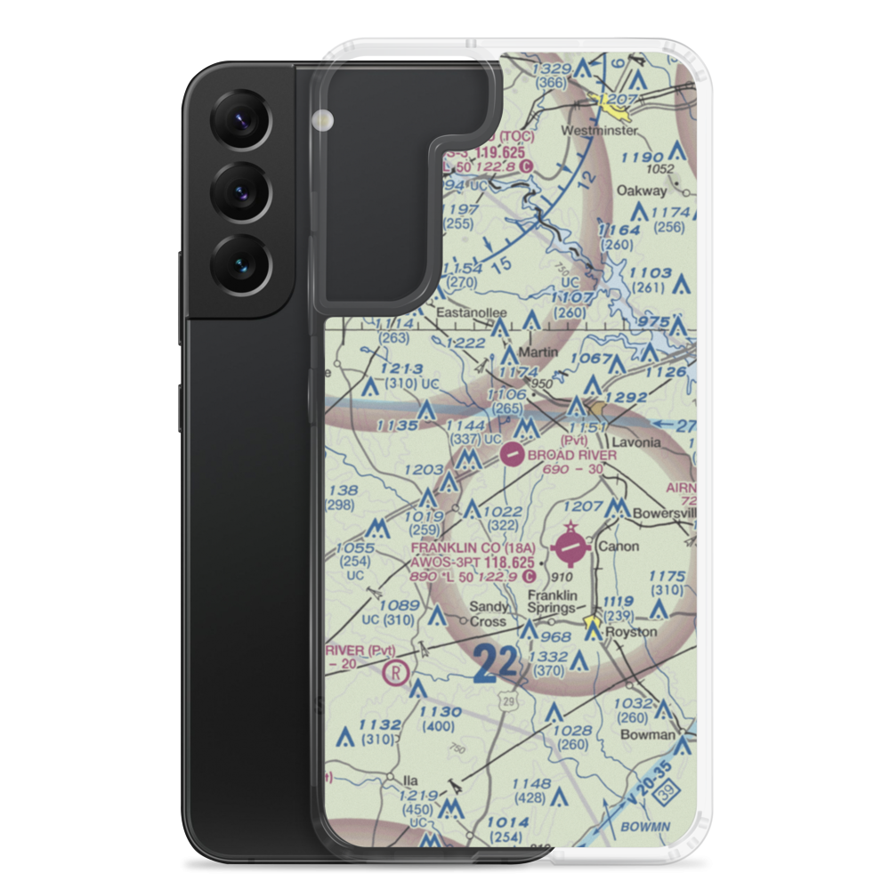 Broad River Air Park (3GE3) VFR Sectional Samsung Case Samsung Galaxy S22 Plus model shown