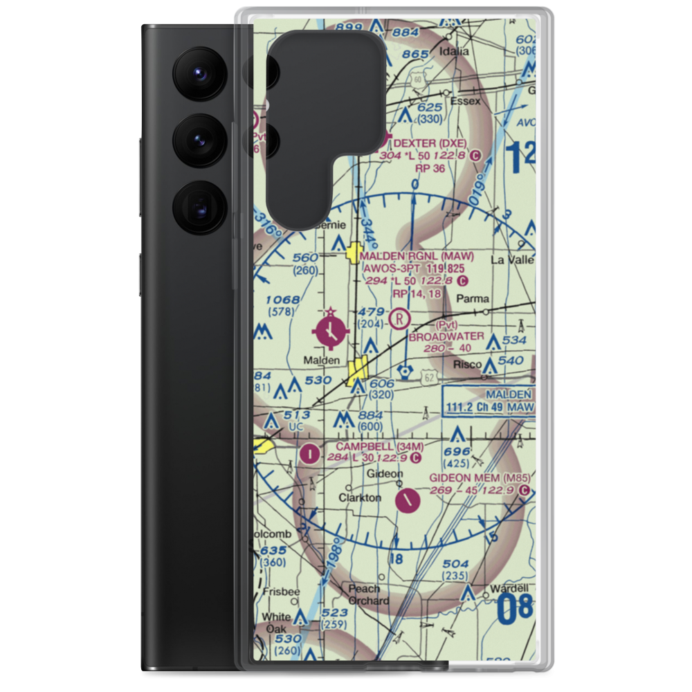Broadwater Airport (MU04) VFR Sectional Samsung Case Samsung Galaxy S22 Ultra model shown