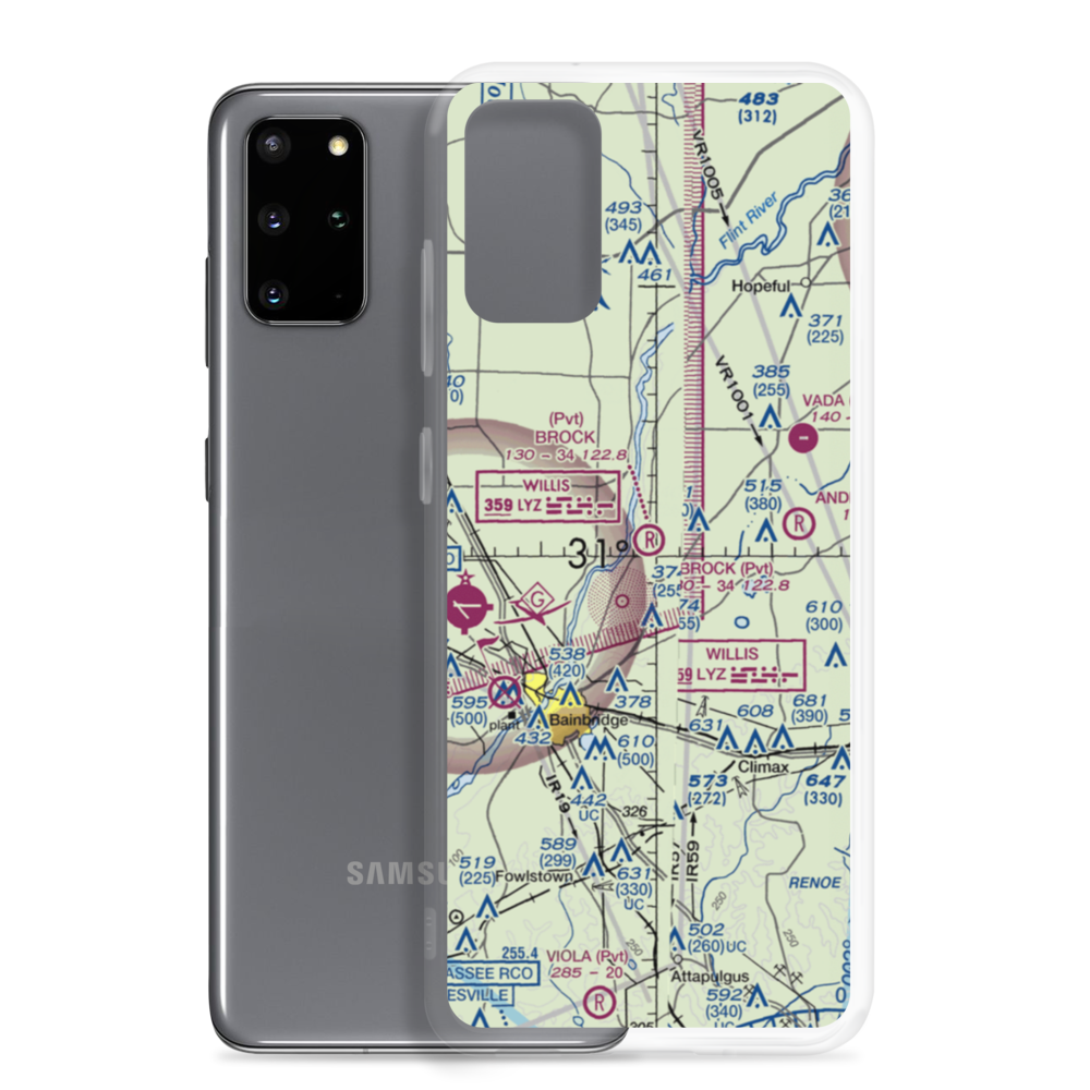 Brock Airpark (83GA) VFR Sectional Samsung Case Samsung Galaxy S20 Plus model shown