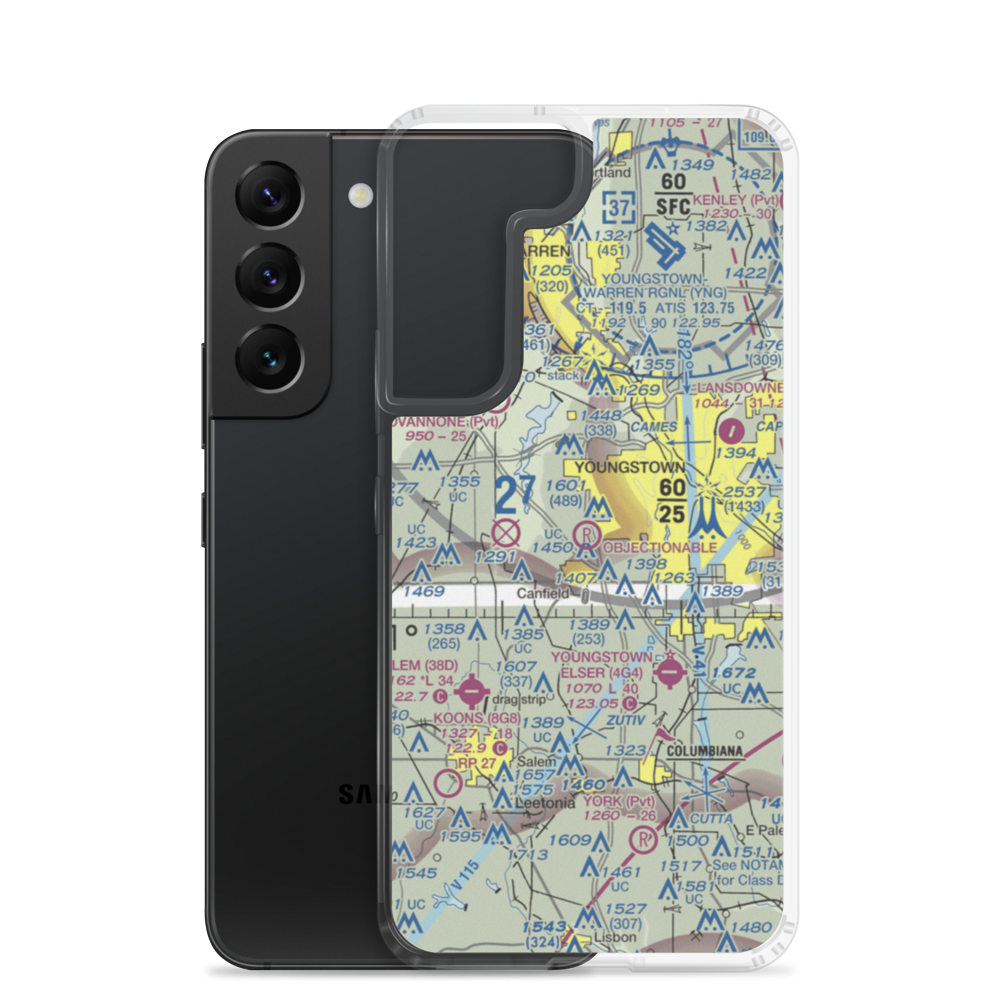 Brocker Field (4OI8) VFR Sectional Samsung Case Samsung Galaxy S22 model shown