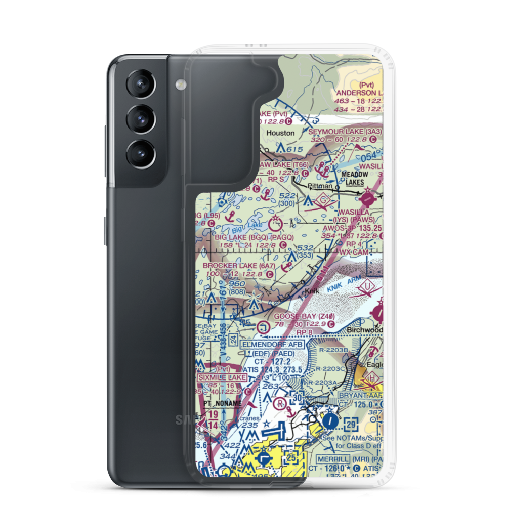 Brocker Lake Seaplane Base (6A7) VFR Sectional Samsung Case Samsung Galaxy S21 model shown