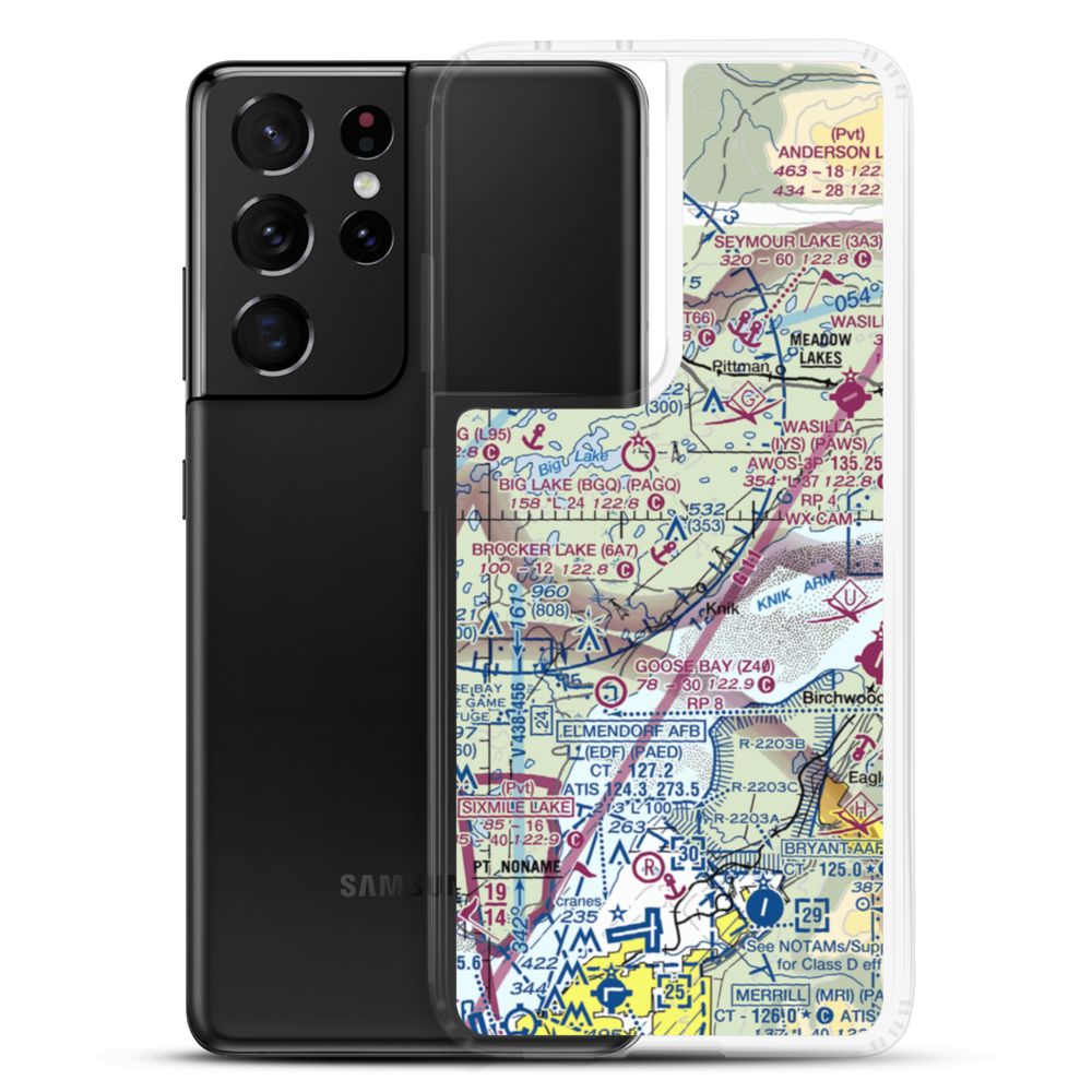 Brocker Lake Seaplane Base (6A7) VFR Sectional Samsung Case Samsung Galaxy S21 Ultra model shown