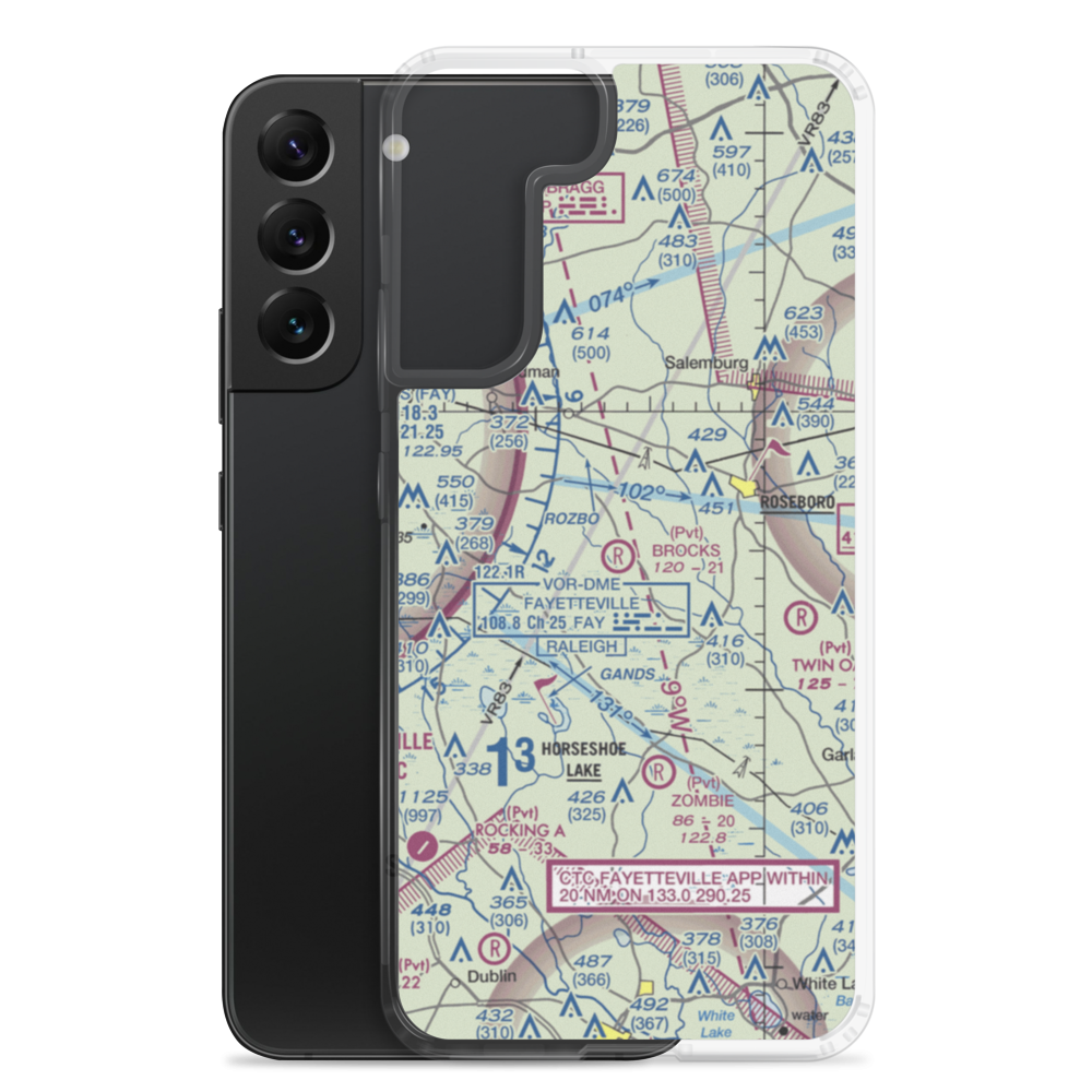 Brocks Airport (87NC) VFR Sectional Samsung Case Samsung Galaxy S22 Plus model shown