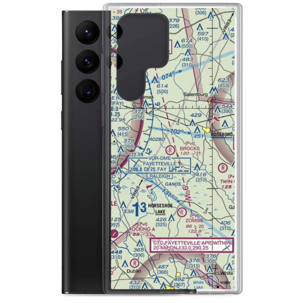 Brocks Airport (87NC) VFR Sectional Samsung Case Samsung Galaxy S22 Ultra model shown