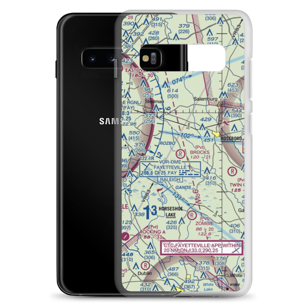Brocks Airport (87NC) VFR Sectional Samsung Case Samsung Galaxy S10+ model shown