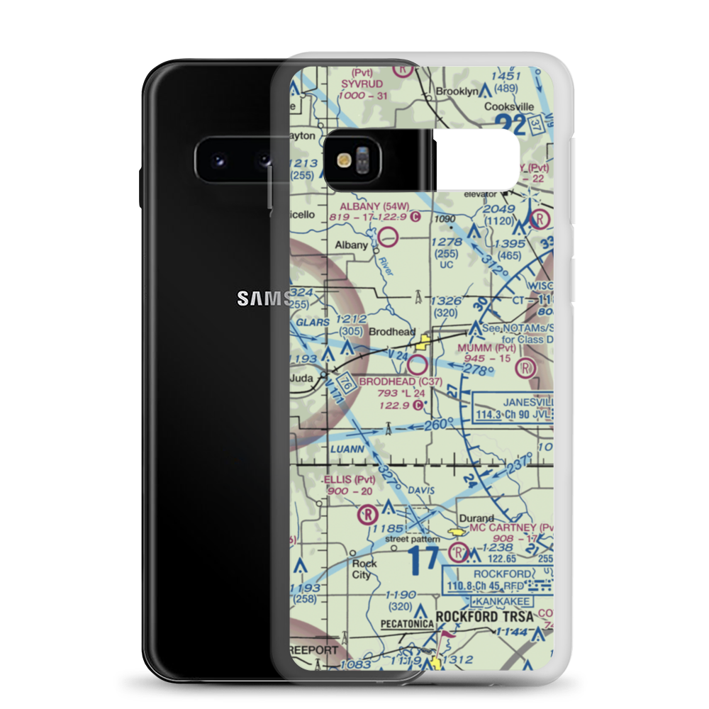 Brodhead Airport (C37) VFR Sectional Samsung Case Samsung Galaxy S10 model shown
