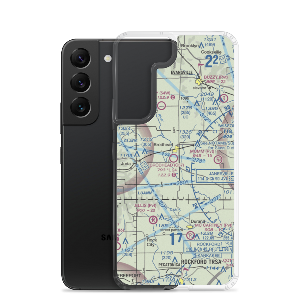Brodhead Airport (C37) VFR Sectional Samsung Case Samsung Galaxy S22 model shown