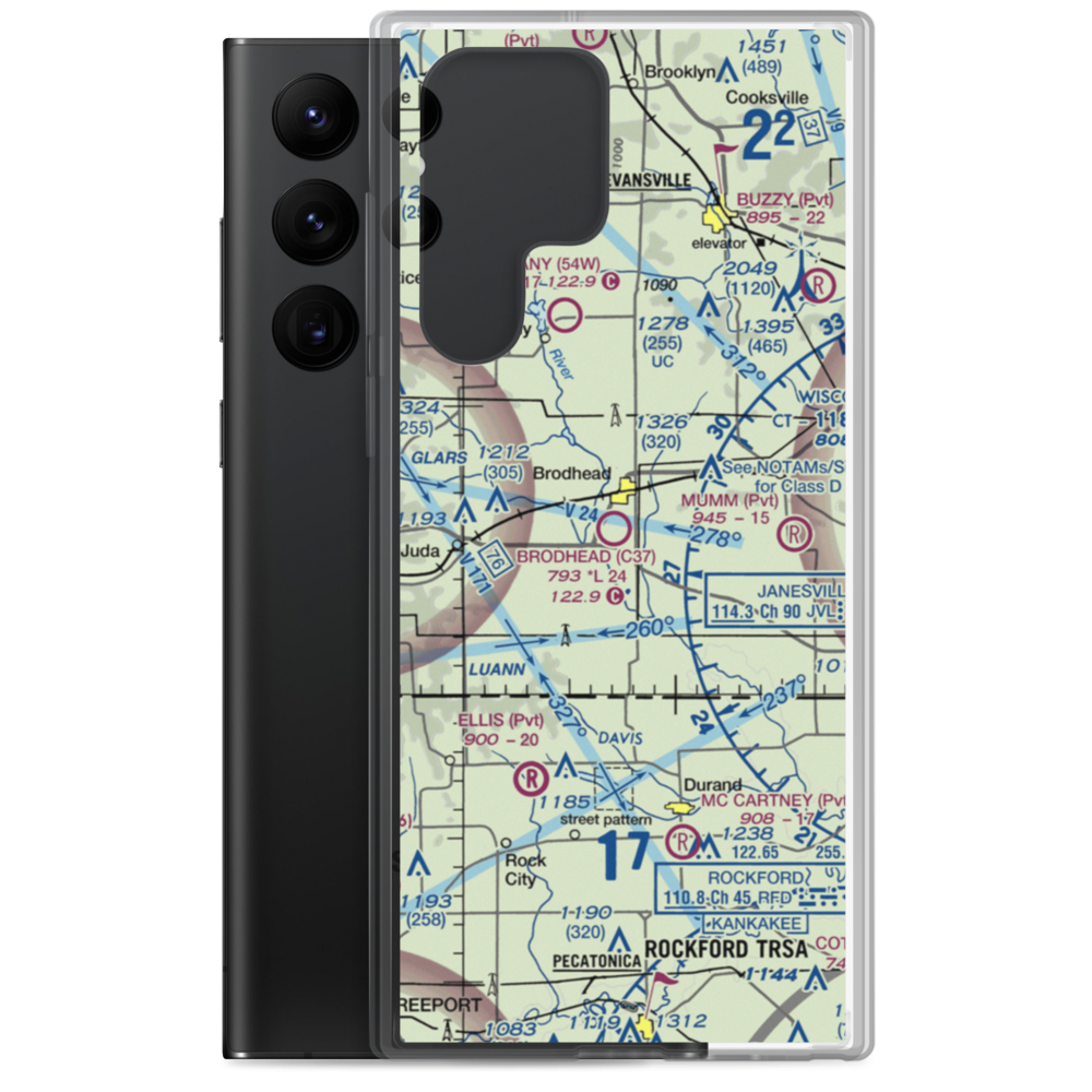 Brodhead Airport (C37) VFR Sectional Samsung Case Samsung Galaxy S22 Ultra model shown