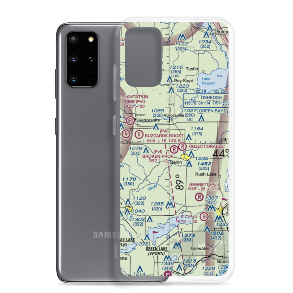 Broken Prop Airport (WI55) VFR Sectional Samsung Case Samsung Galaxy S20 Plus model shown