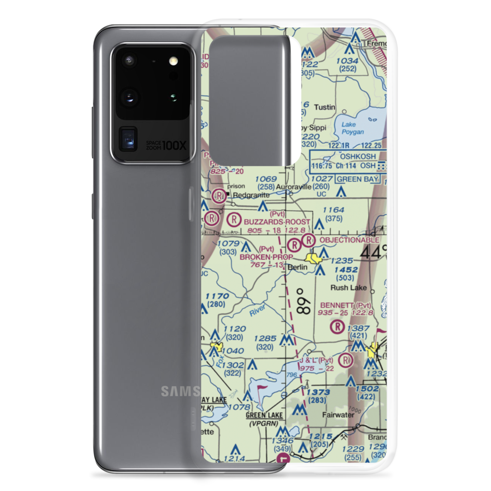 Broken Prop Airport (WI55) VFR Sectional Samsung Case Samsung Galaxy S20 Ultra model shown