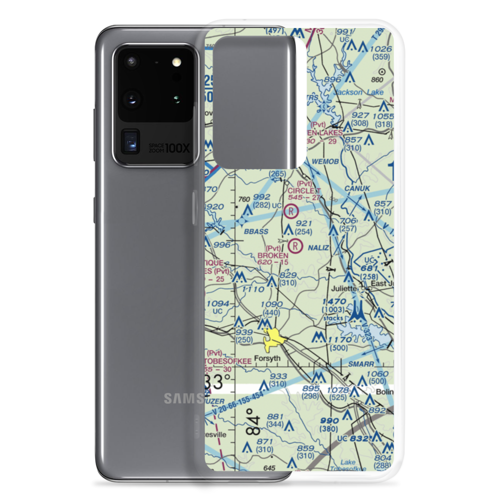 Broken Ranch Airport (GA76) VFR Sectional Samsung Case Samsung Galaxy S20 Ultra model shown