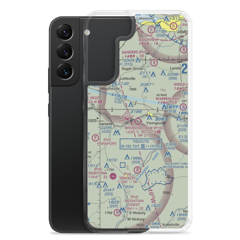 Brokenstraw Airport (P15) VFR Sectional Samsung Case Samsung Galaxy S22 Plus model shown