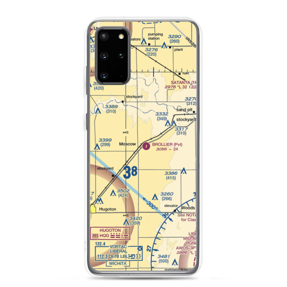 Brollier Airport (SN97) VFR Sectional Samsung Case Samsung Galaxy S20 Plus model shown