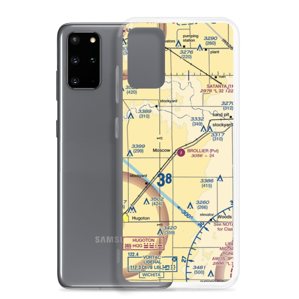 Brollier Airport (SN97) VFR Sectional Samsung Case Samsung Galaxy S20 Plus model shown