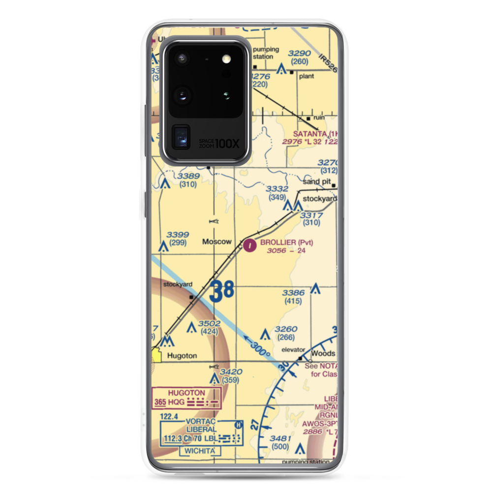 Brollier Airport (SN97) VFR Sectional Samsung Case Samsung Galaxy S20 Ultra model shown